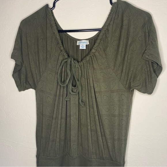 Sundance Felicity Olive Green Wide Leg Jumpsuit Size PS - Picture 2 of 7